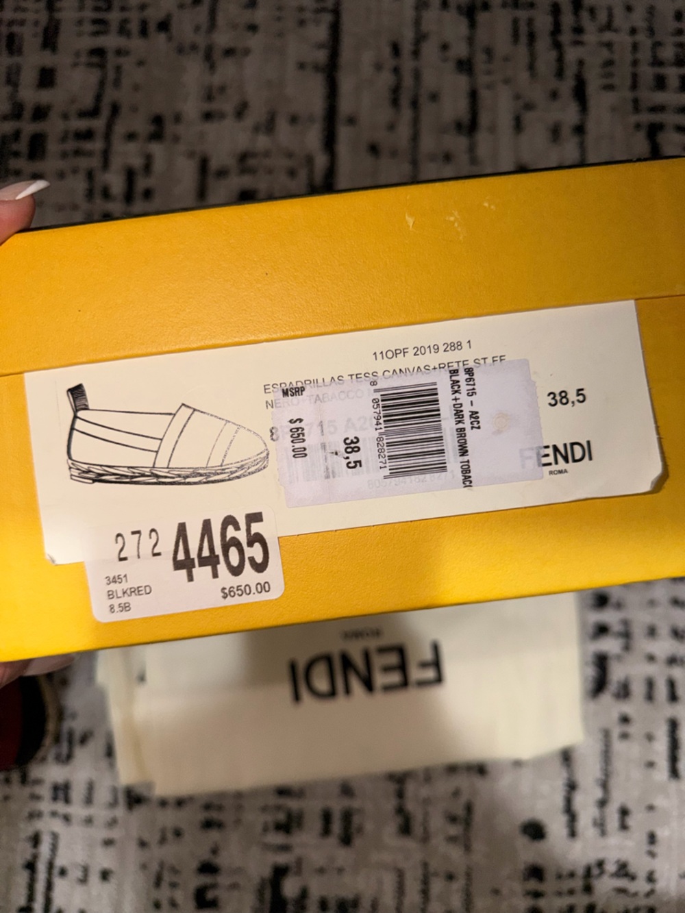 Fendi Flat Colibri Mesh FF Women Espadrilles - Picture 8 of 8